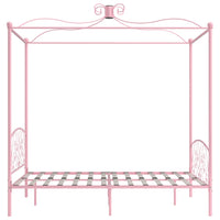 Thumbnail for Himmelbett-Gestell Rosa Metall 140 x 200 cm