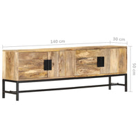 Thumbnail for TV-Schrank 140×30×50 cm Massivholz Mango