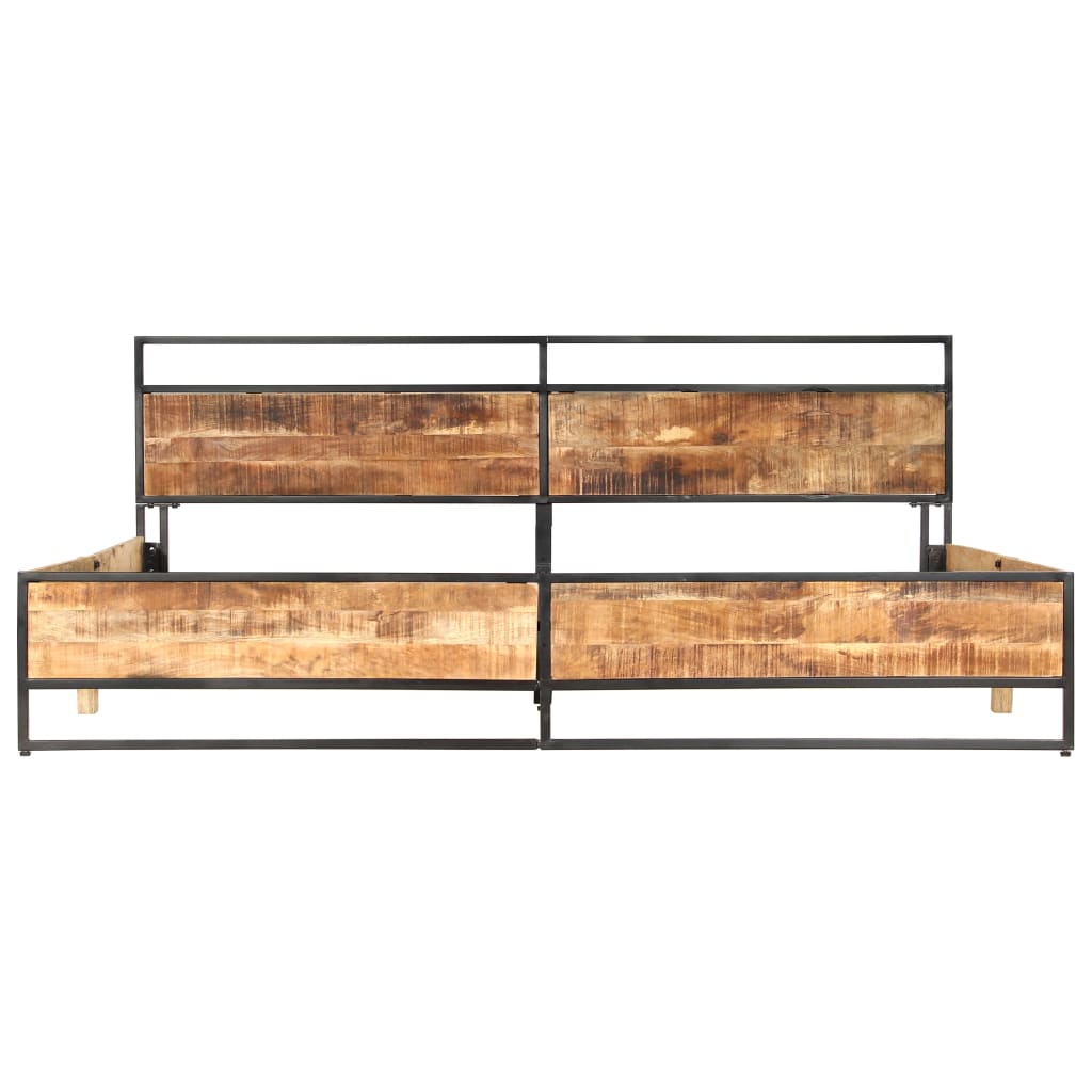 Massivholzbett Raues Mangoholz 200x200 cm