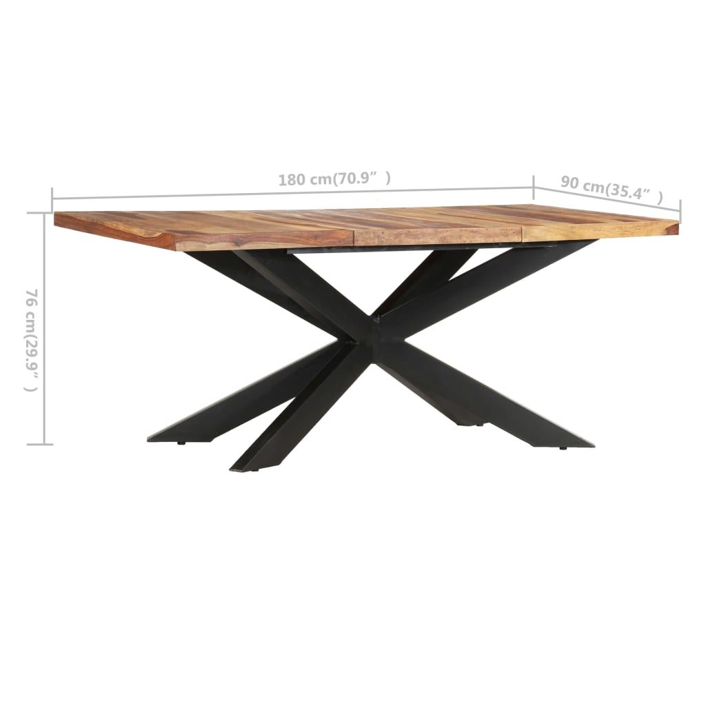 Esstisch 180 x 90 x 76 cm Massivholz