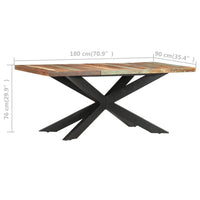 Thumbnail for Esstisch 180 x 90 x 76 cm Recyceltes Massivholz