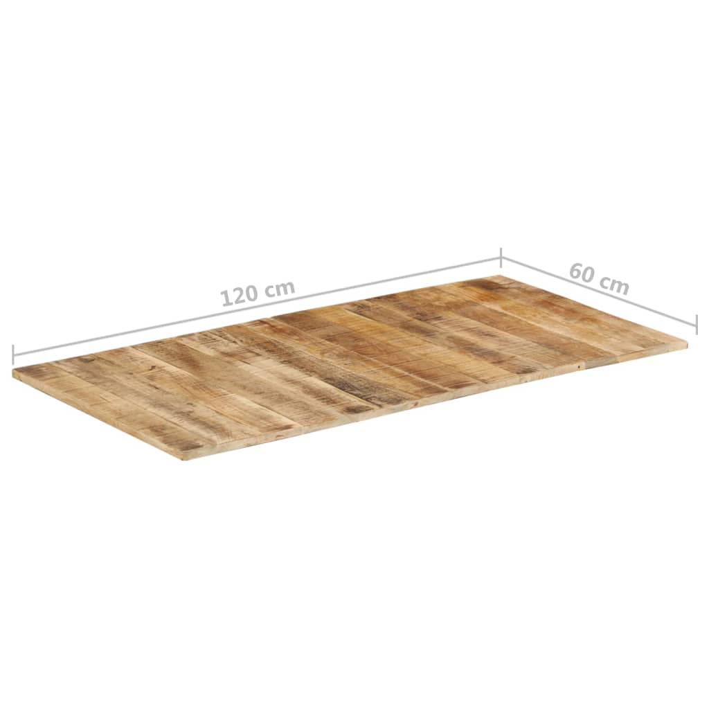 Tischplatte Massivholz Mango 15-16 mm 120x60 cm