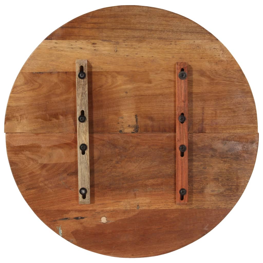 Tischplatte Rund 70 cm 25-27 mm Altholz Massiv