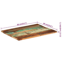 Thumbnail for Tischplatte Rechteckig 60x80 cm 25-27 mm Altholz Massiv