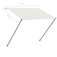 Thumbnail for Einziehbare Markise mit LED 150×150 cm Creme