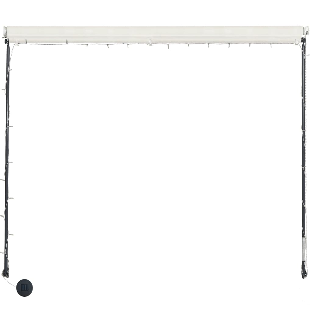 Einziehbare Markise mit LED 200×150 cm Creme