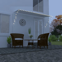 Thumbnail for Einziehbare Markise mit LED 350×150 cm Creme