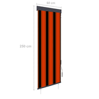 Thumbnail for Außenrollo 60 x 250 cm Orange und Braun