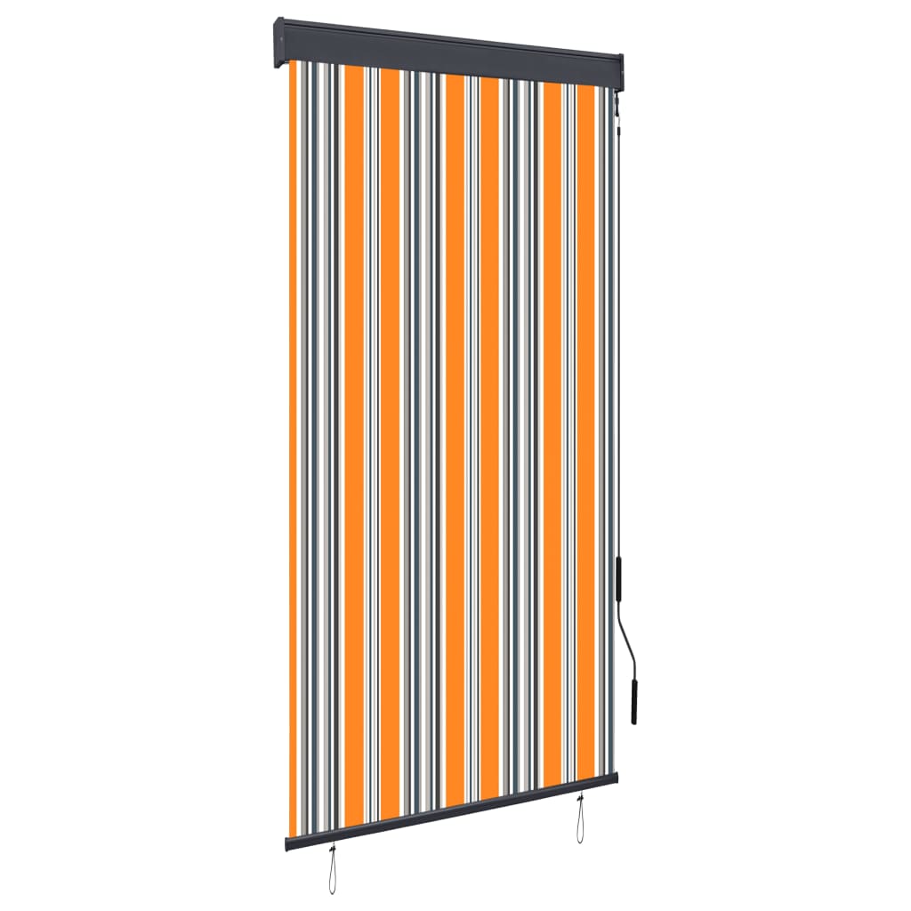 Außenrollo 80 x 250 cm Gelb und Blau