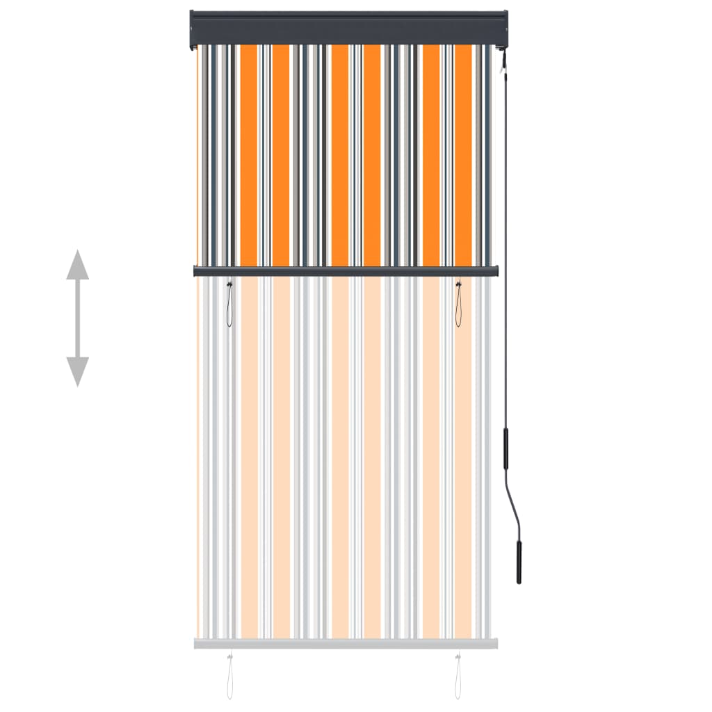 Außenrollo 80 x 250 cm Gelb und Blau