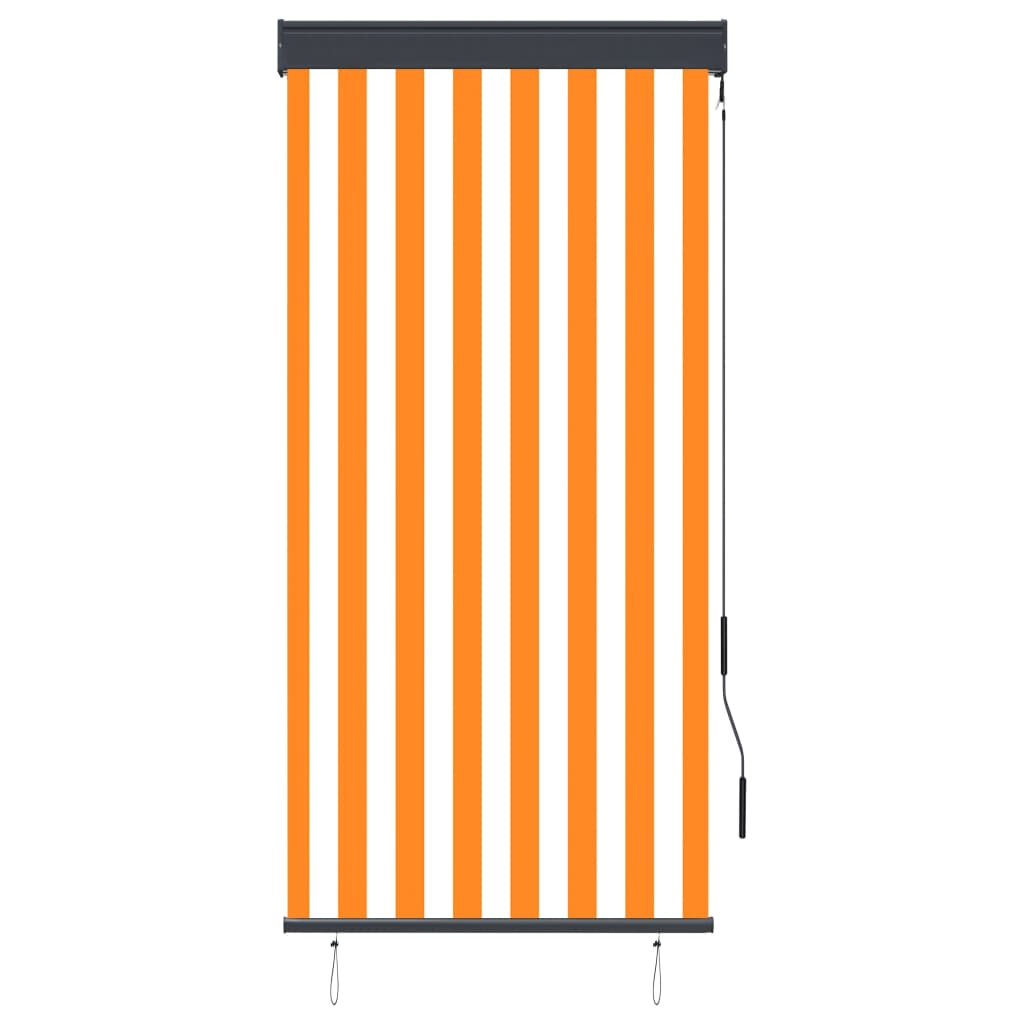 Außenrollo 80 x 250 cm Weiß und Orange