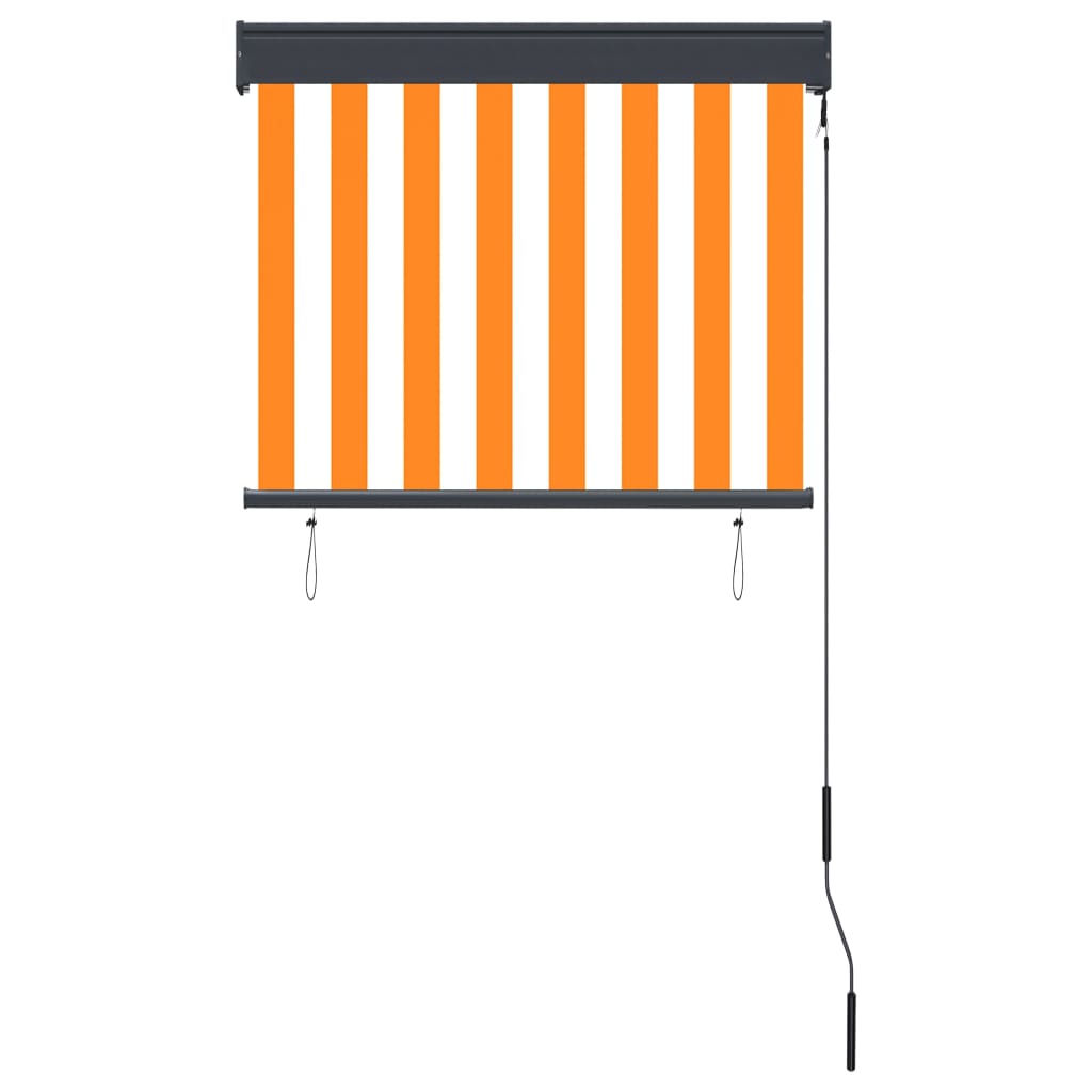 Außenrollo 80 x 250 cm Weiß und Orange