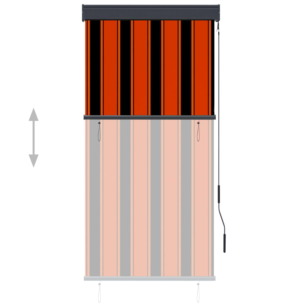 Außenrollo 80 x 250 cm Orange und Braun