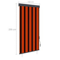Thumbnail for Außenrollo 100 x 250 cm Orange und Braun