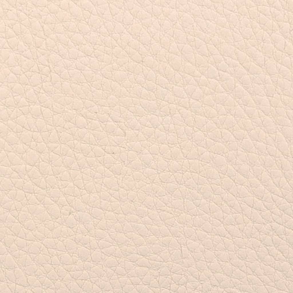 Esszimmerstühle 2 Stk. Cremeweiß Kunstleder