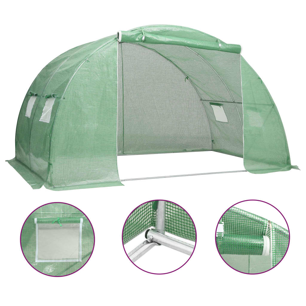 Gewächshaus 8 m² 2×4×2 m