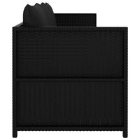 Thumbnail for 3-tlg. Garten-Lounge-Set mit Auflagen Poly Rattan Schwarz