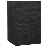 Thumbnail for Mülltonnenbox für 1 Tonne Schwarz 76x78x120 cm Poly Rattan