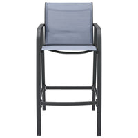 Thumbnail for Garten-Barstühle 4 Stk. Grau Textilene