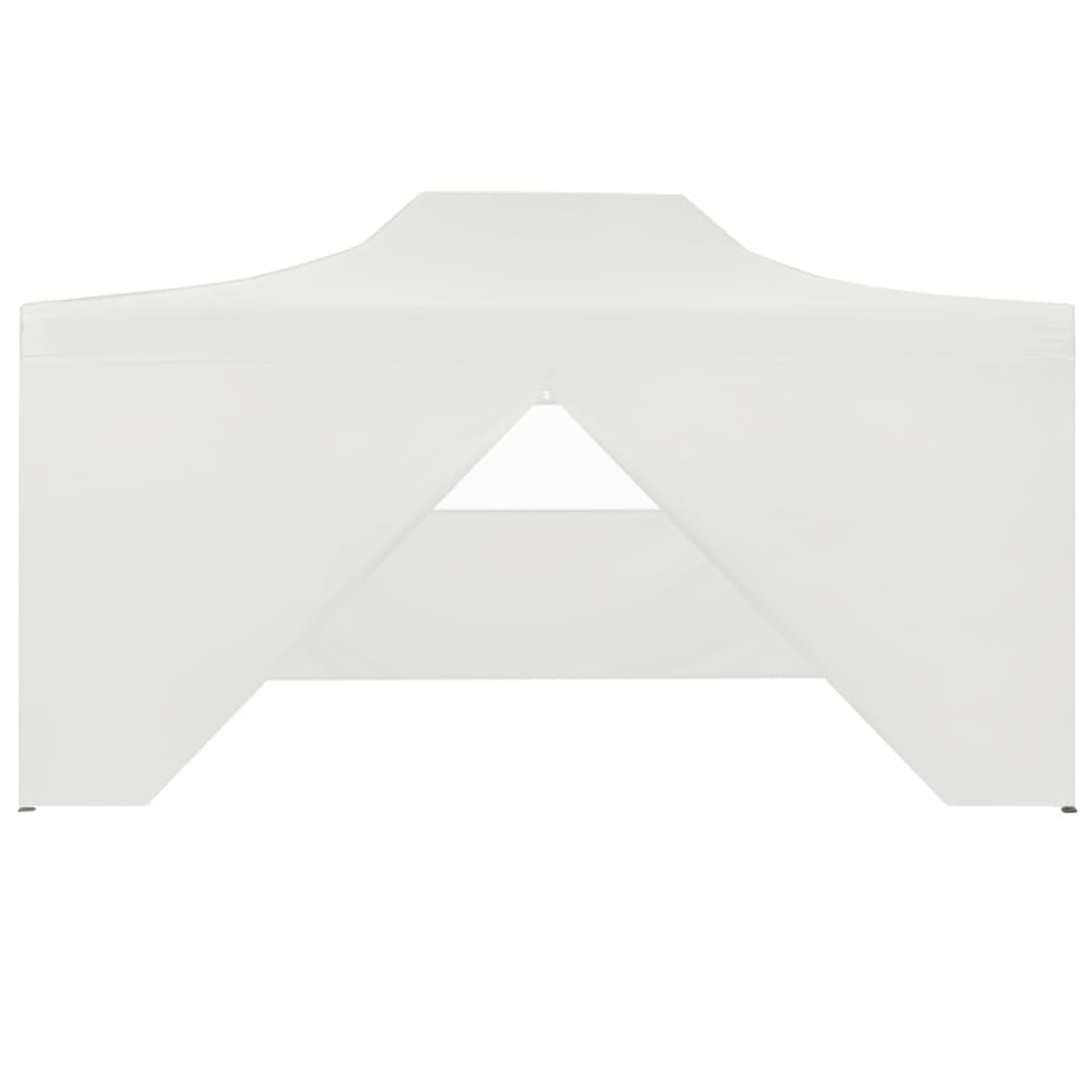 Faltbares Partyzelt mit 4 Seitenwänden 3 x 4,5 m Weiß