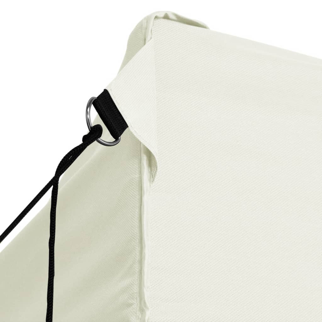 Profi-Partyzelt Faltbar mit 4 Seitenwänden 3×4m Stahl Creme