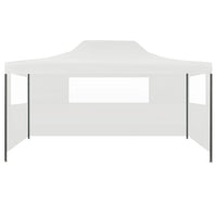 Thumbnail for Profi-Partyzelt Faltbar mit 3 Seitenwänden 3×4m Stahl Weiß