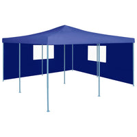 Thumbnail for Faltpavillon mit 2 Seitenwänden 5x5 m Blau