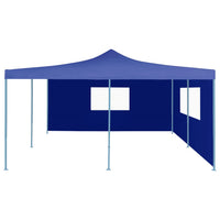 Thumbnail for Faltpavillon mit 2 Seitenwänden 5x5 m Blau