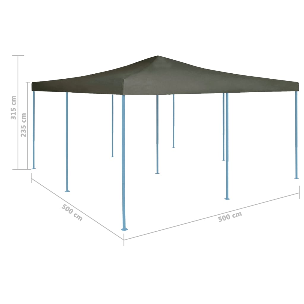 Faltpavillon 5x5 m Anthrazit