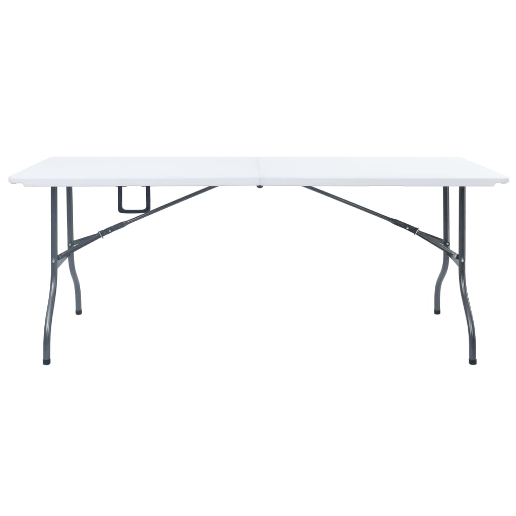 Gartentisch Klappbar Weiß 180x72x72 cm HDPE