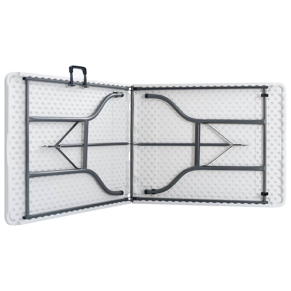 Gartentisch Klappbar Weiß 180x72x72 cm HDPE