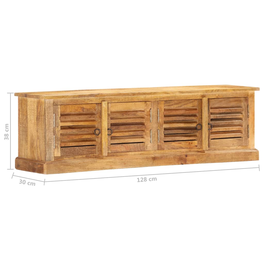 Aufbewahrungsbank 128 cm Massivholz Mango