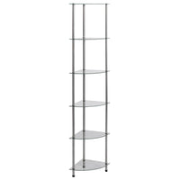Thumbnail for Regal mit 6 Ablagen Transparent 30x30x160 cm Hartglas