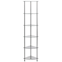 Thumbnail for Regal mit 6 Ablagen Transparent 30x30x160 cm Hartglas