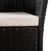 Thumbnail for 5-tlg. Garten-Essgruppe Poly Rattan Schwarz und Braun