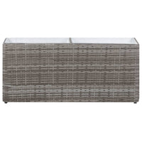 Thumbnail for Garten-Hochbeet mit 2 Töpfen 90 x 20 x 40 cm Poly Rattan Grau