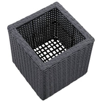 Thumbnail for Garten-Hochbeete 3-tlg. Poly Rattan Schwarz