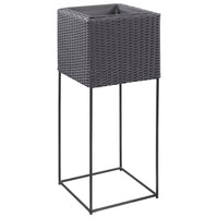 Thumbnail for Garten-Hochbeete 3-tlg. Poly Rattan Schwarz