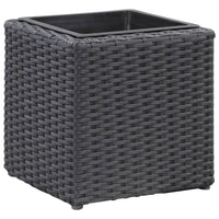 Thumbnail for Garten-Hochbeete 3-tlg. Poly Rattan Schwarz