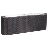 Thumbnail for Garten-Hochbeet 120×24×40 cm Poly Rattan Schwarz