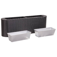Thumbnail for Garten-Hochbeet 120×24×40 cm Poly Rattan Schwarz