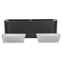 Thumbnail for Garten-Hochbeet 120×24×40 cm Poly Rattan Schwarz
