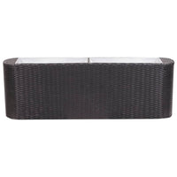 Thumbnail for Garten-Hochbeet 120×24×40 cm Poly Rattan Schwarz