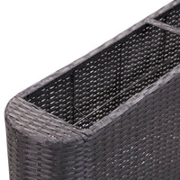 Thumbnail for Garten-Hochbeet 120×24×40 cm Poly Rattan Schwarz