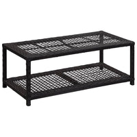 Thumbnail for Schuhbank Schwarz 80 x 40 x 30 cm Poly Rattan
