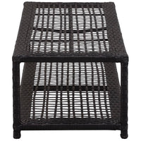 Thumbnail for Schuhbank Schwarz 80 x 40 x 30 cm Poly Rattan