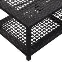 Thumbnail for Schuhbank Schwarz 80 x 40 x 30 cm Poly Rattan