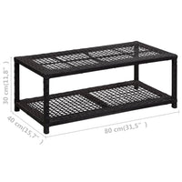 Thumbnail for Schuhbank Schwarz 80 x 40 x 30 cm Poly Rattan