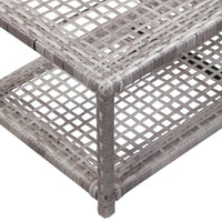 Thumbnail for Schuhbank Grau 80 x 40 x 30 cm Poly Rattan