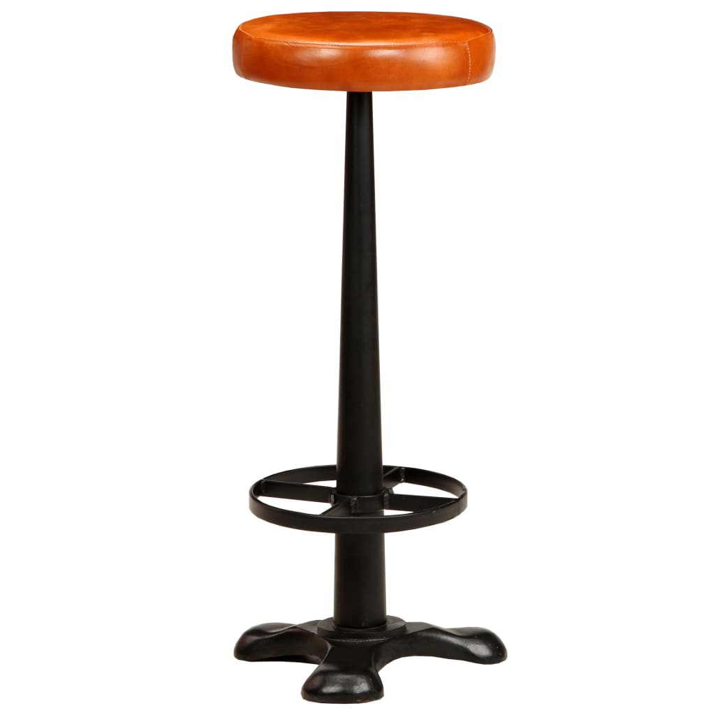 Barhocker 2 Stk. Echtleder